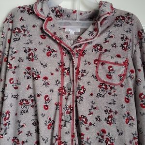 Long-Sleeve Button-Up Pajama Pants Set